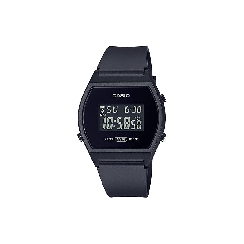 CASIO LW204-1B Unisex Black Digital Watch with Black Band
