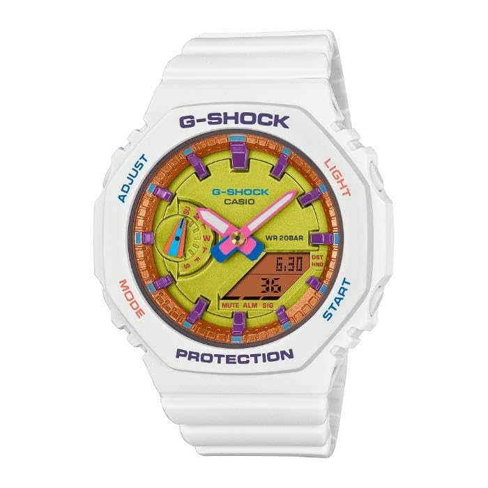 G SHOCK MID SIZE ANA BRIGHT SUMMER CARBON CORE, W/TIME, S/W, 200M…