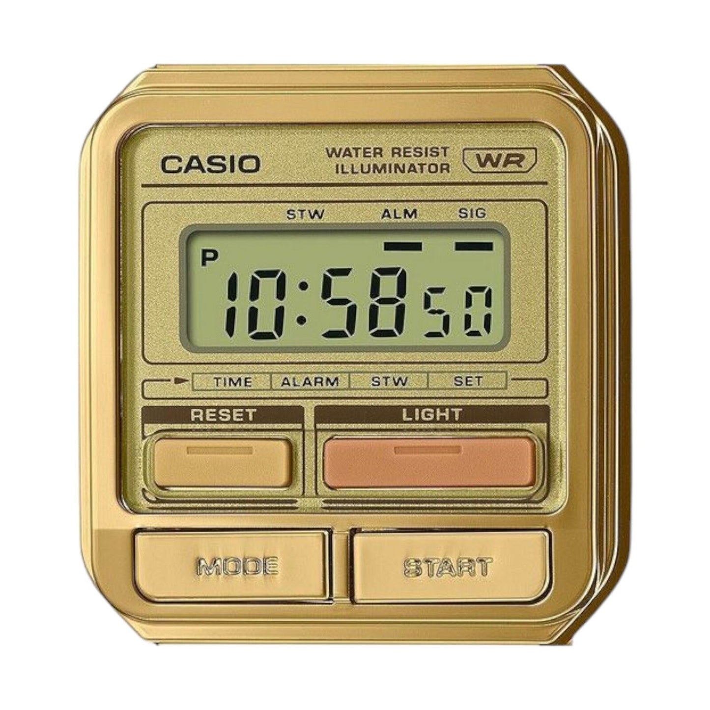 Casio Vintage Digital Gold Ion Plated Stainless Steel A120WEG-9A Unisex Watch