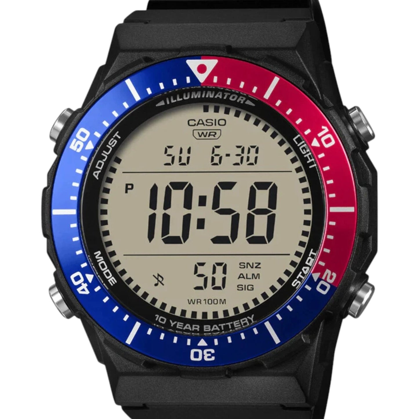 Casio AE-1700H-1A2V Mens Digital Watch Black Band Blue Face 100m...