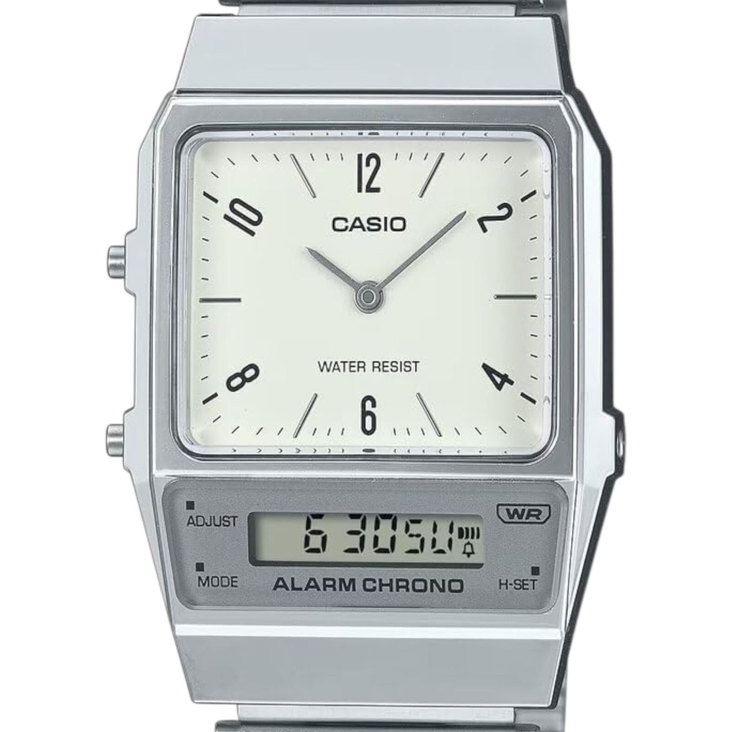 Casio AQ800E-7A2VT Unisex Watch Analog Digital Dual Time Retro 40mm Silver
