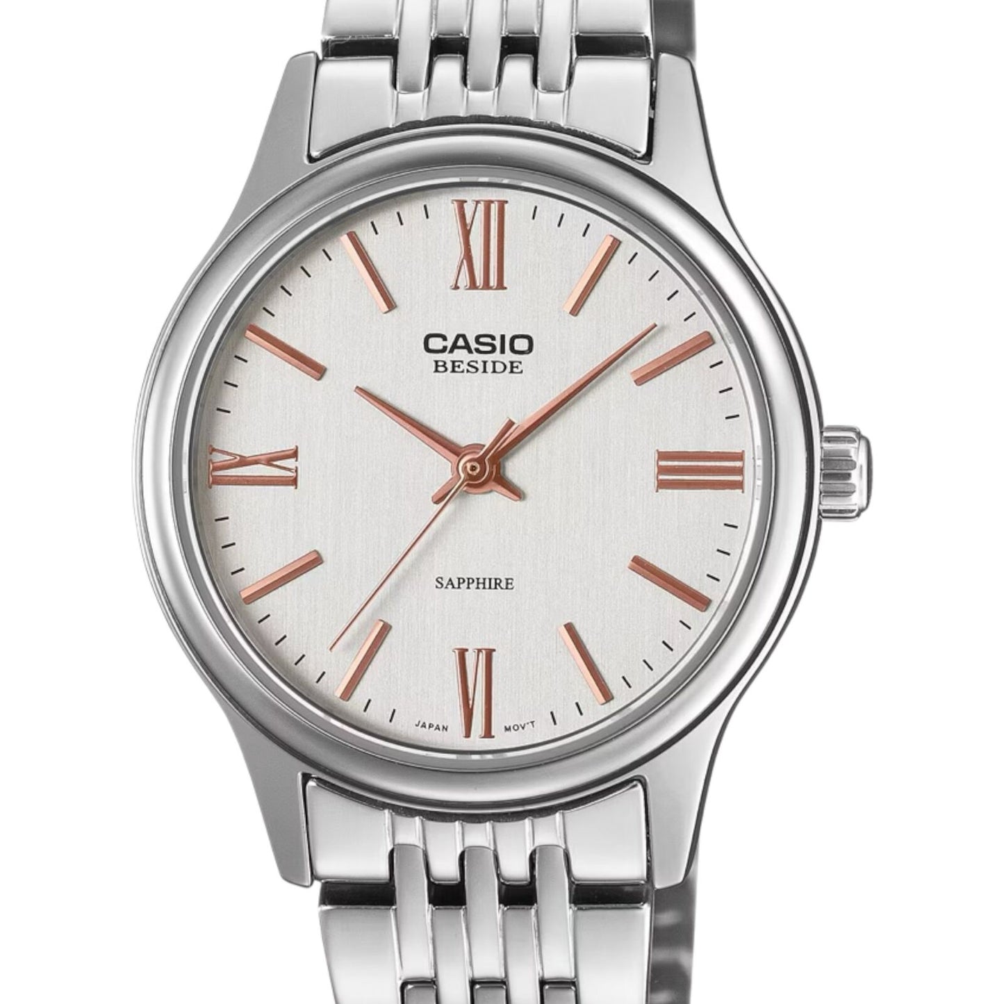 Casio BLS-100D-7AV Womens Watch Silver Dial Steel Band Sapphire 50M