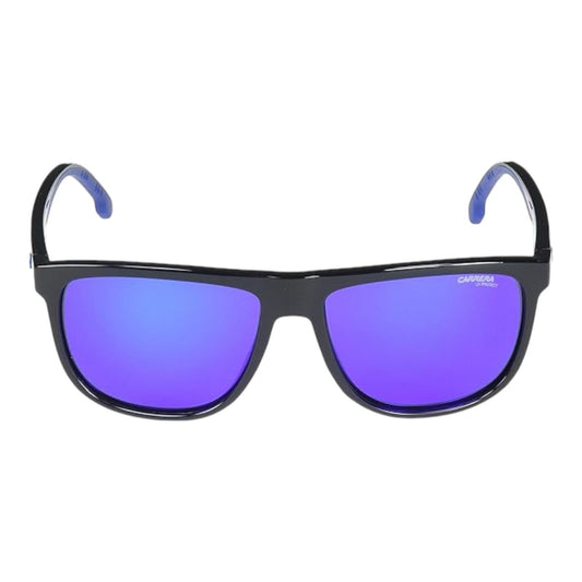 Carrera Unisex 8058/S D51/Z0 Sunglasses Black Frame Purple Mirror Lens 58mm