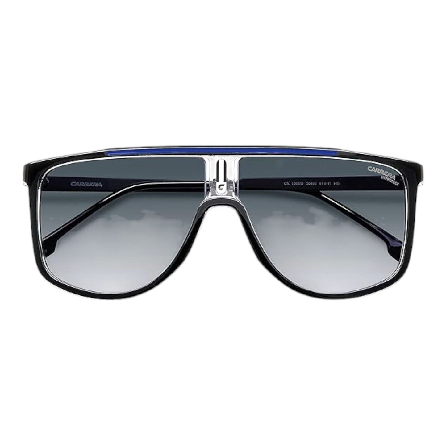 Carrera Men’s 1056/S D51/08 Black Frame Gradient Blue Lens 61mm Pilot Shape