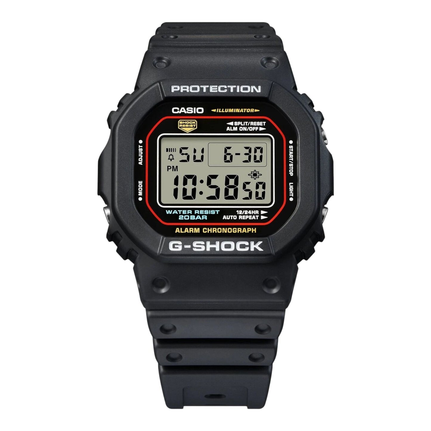 Casio G-SHOCK DW5600RL-1 Unisex Digital Watch Retro LED Timer Alarm 200m Water