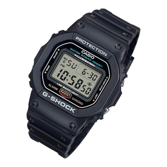 Casio G-Shock DW-5600UE-1D Men's Digital Watch Black Resin Band Grey Dial