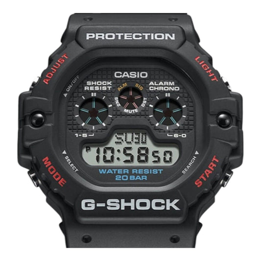 Casio G-Shock DW-5900-1DR Men’s Digital Watch Black Clear Dial Resin Band