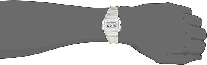 Casio F91WS-7 Digital Chronograph Women's Watch Clear Resin Band Alarm Date AU