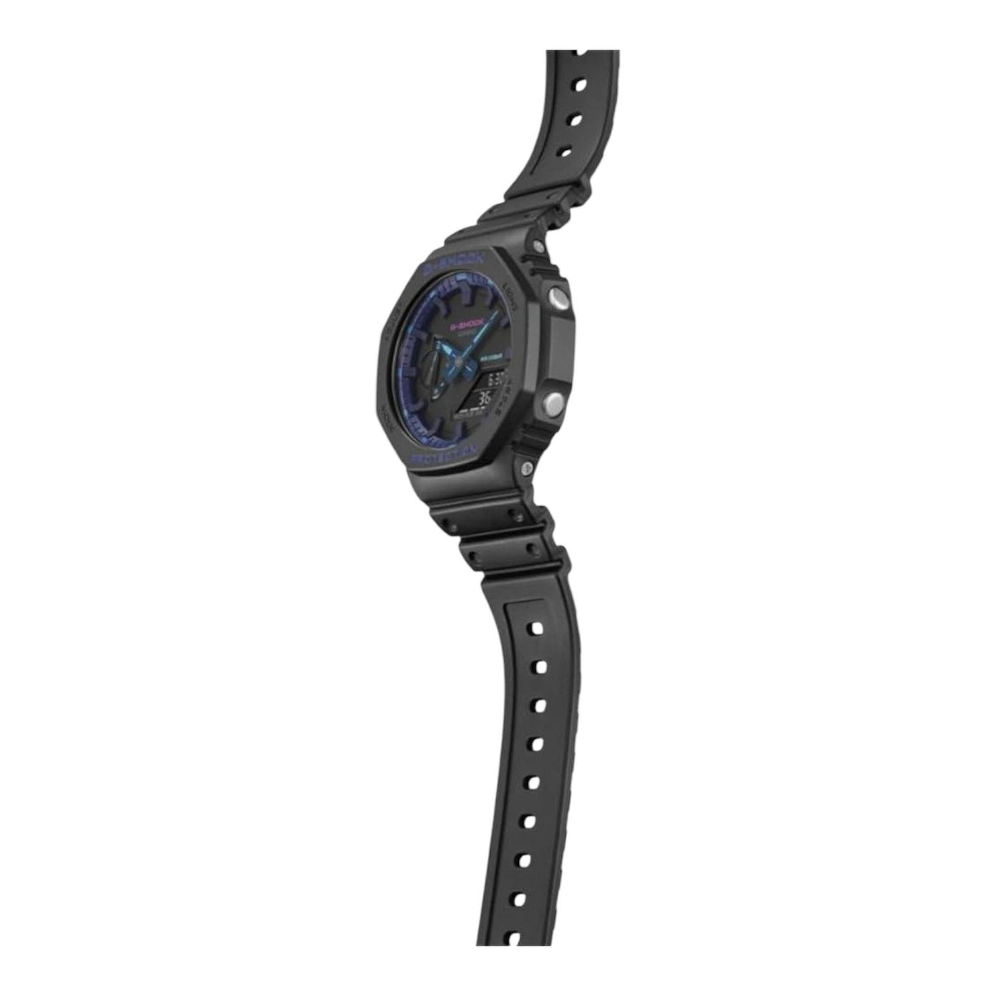 Casio G-Shock GA-2100VB-1ADR Mens Black Blue Analogue Digital...