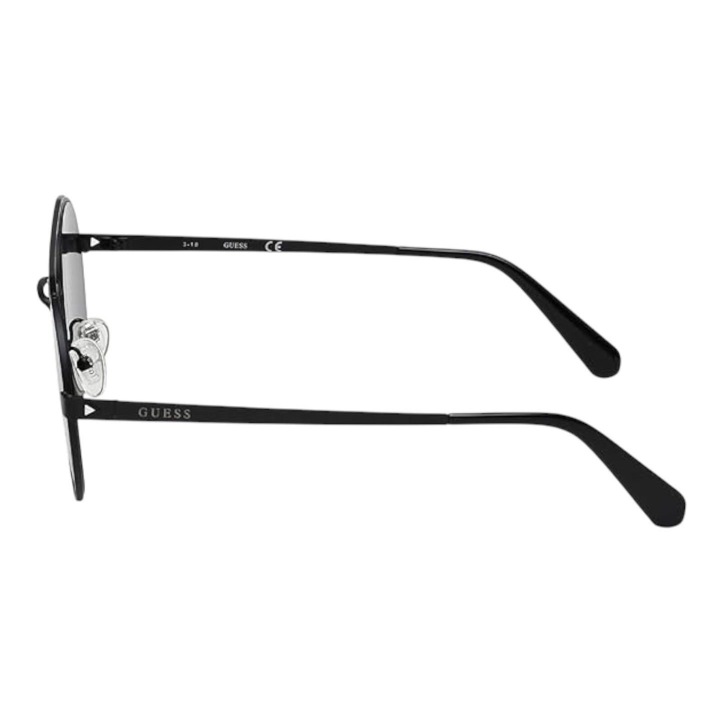 Guess GU6940 02Q Unisex Matte Black Green Mirror Round Sunglasses