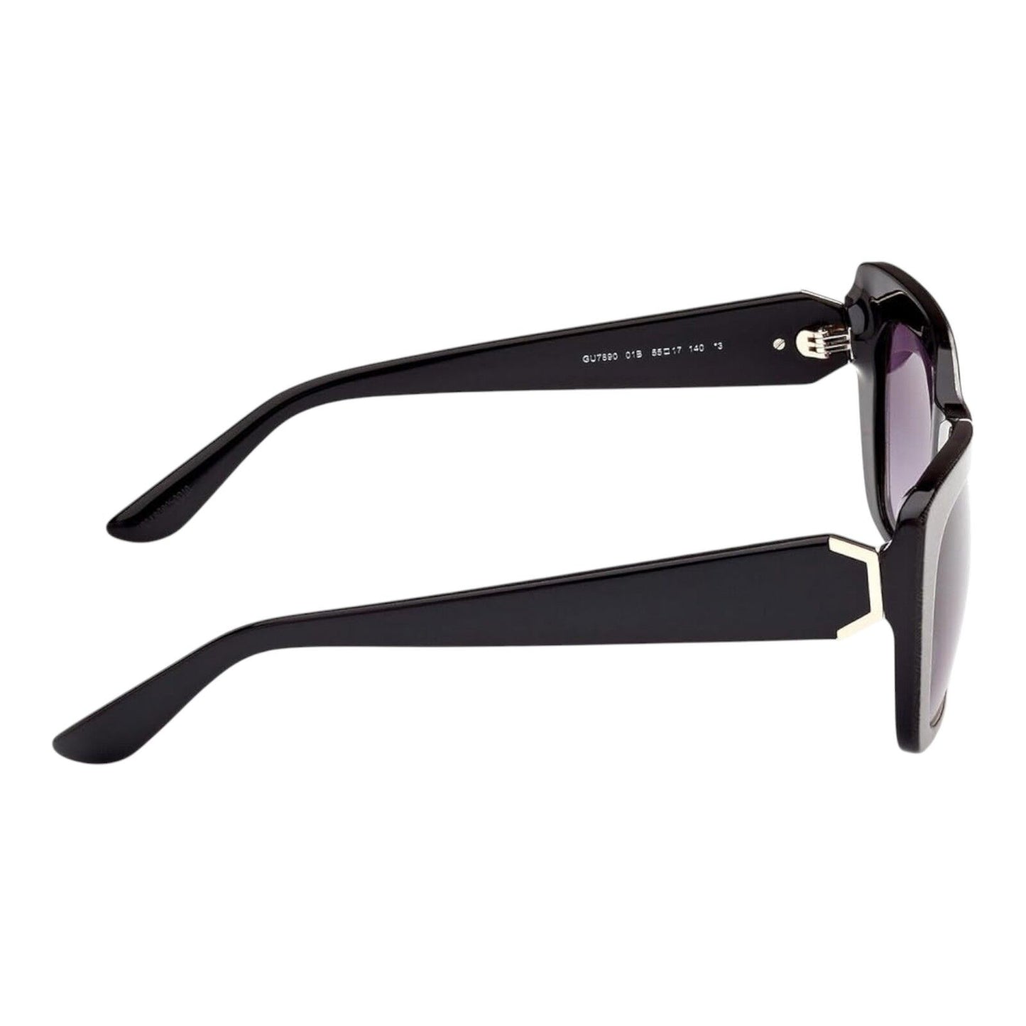 Guess GU7890 Women’s Sunglasses Black Frame Smoke Gradient Lens 55mm UV400