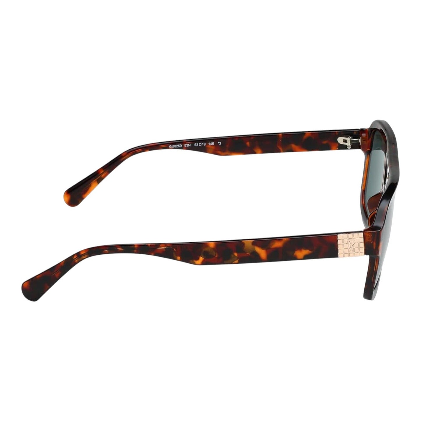 Guess GU8259 53N Unisex Blonde Havana Frame Green Lens Rectangle...