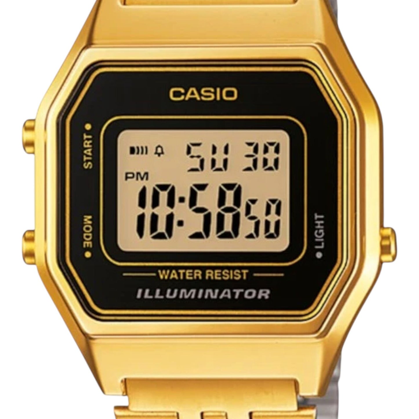 Casio LA680WGA-1 Digital Watch Gold Retro LED Alarm Stopwatch...