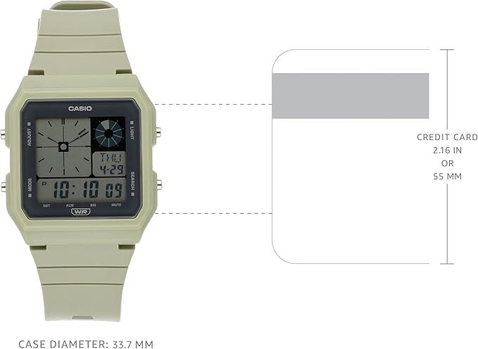 Casio LF-20W-3A POP Retro Playful Twin Graph Digital Green Bio Unisex Watch