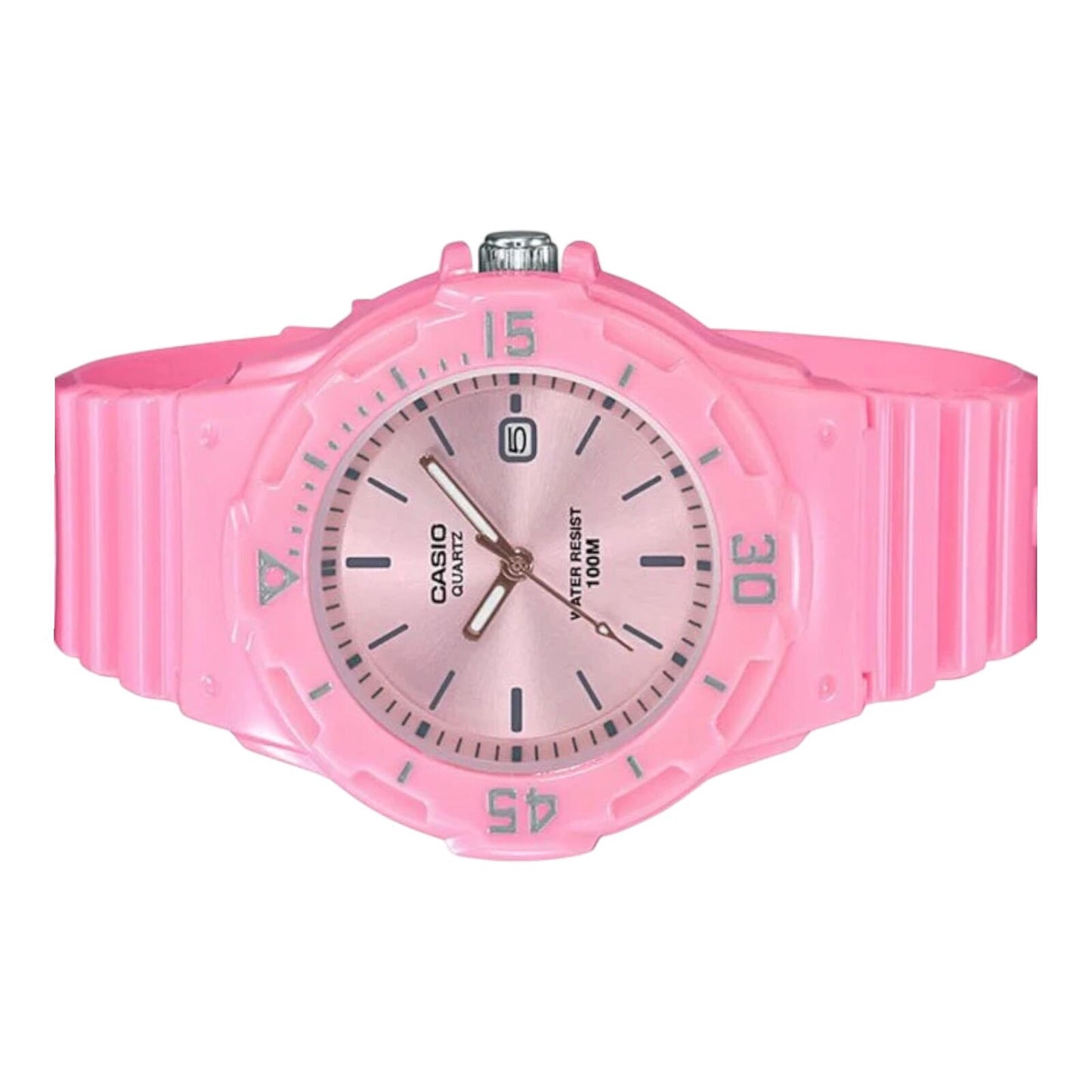 Casio LRW-200H-4E4V Womens Pink Resin Analog Watch Rotating Bezel Date 100m