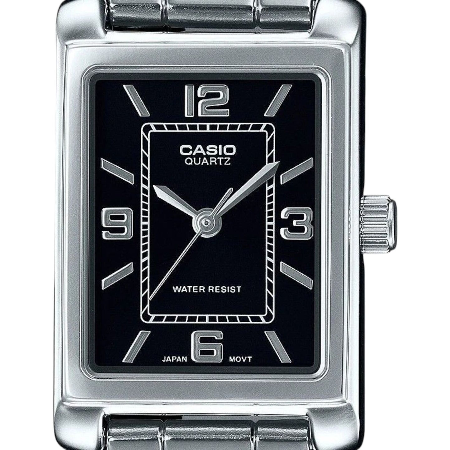 Casio LTP-1234DD-1A Womens Analog Watch Stainless Steel Band Tonneau Case