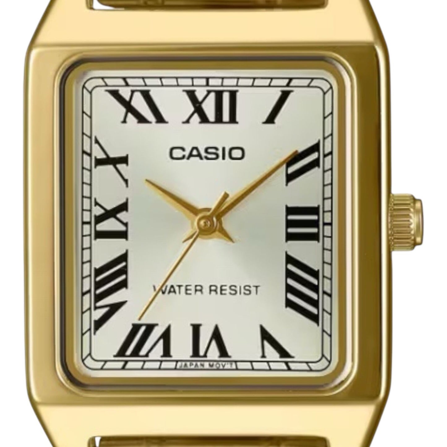 Casio LTP-V007G-9B Womens Watch Gold Tone Square Dial Steel Band...