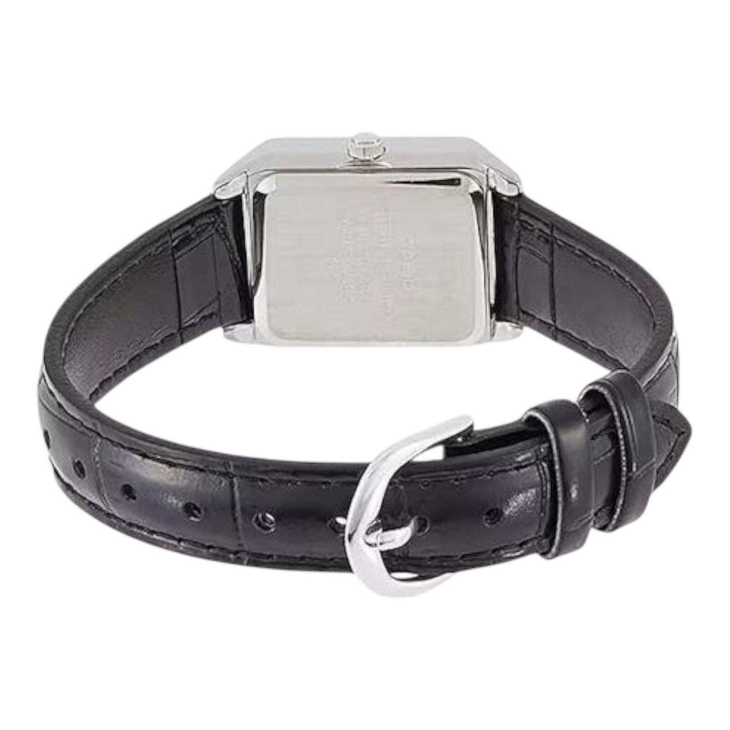 Casio LTP-V007L-1BUDF Black Leather Roman Dial Silver Case Women’s Dress Watch