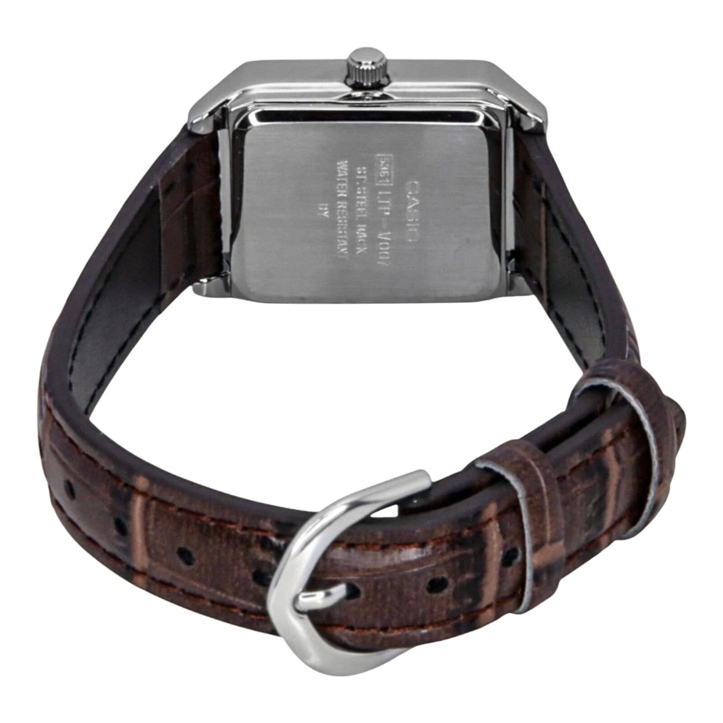 Casio LTP-V007L-9E Womens Analogue Watch Gold Dial Leather Band...