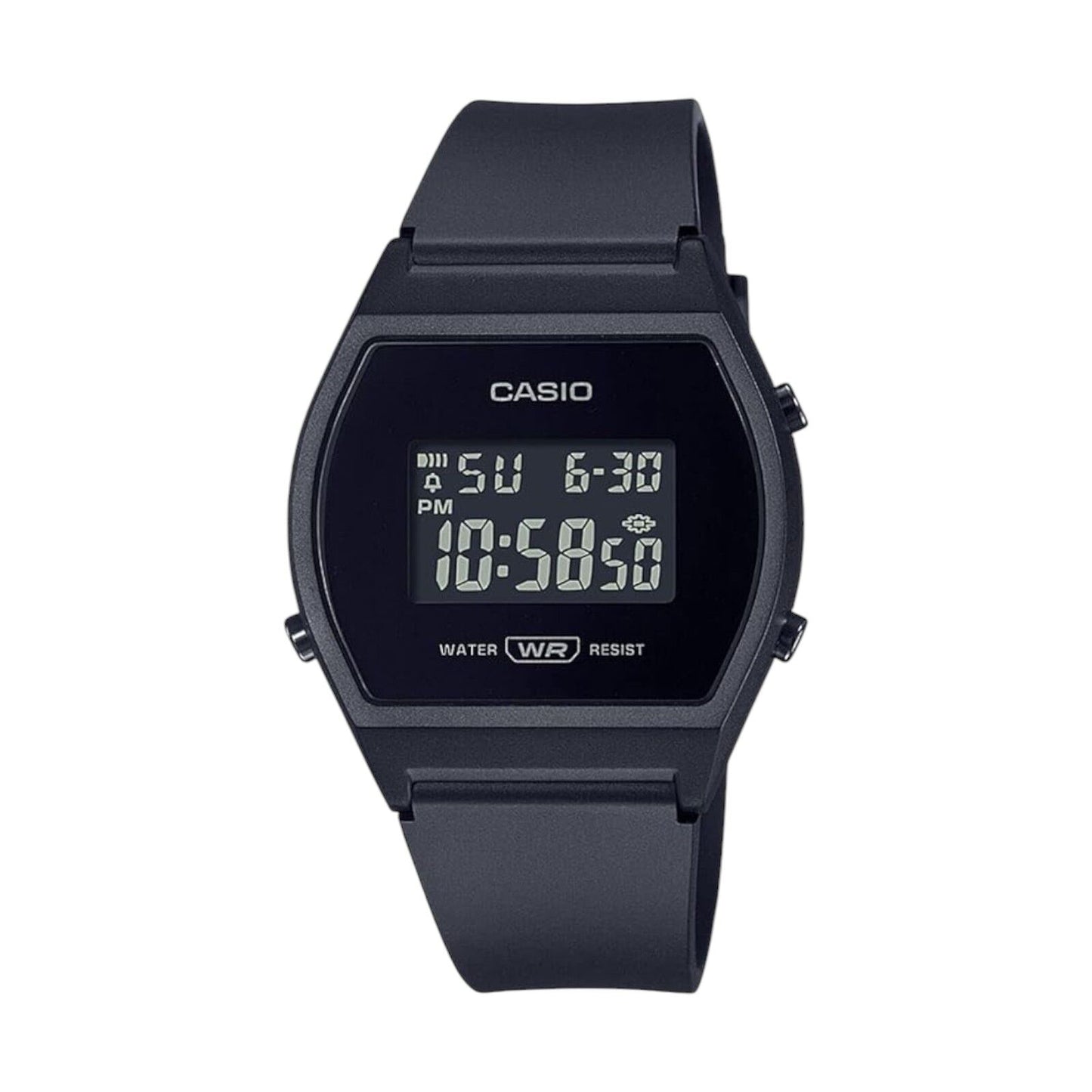 CASIO LW-204-1BDF Unisex Black Digital Watch with Black Band