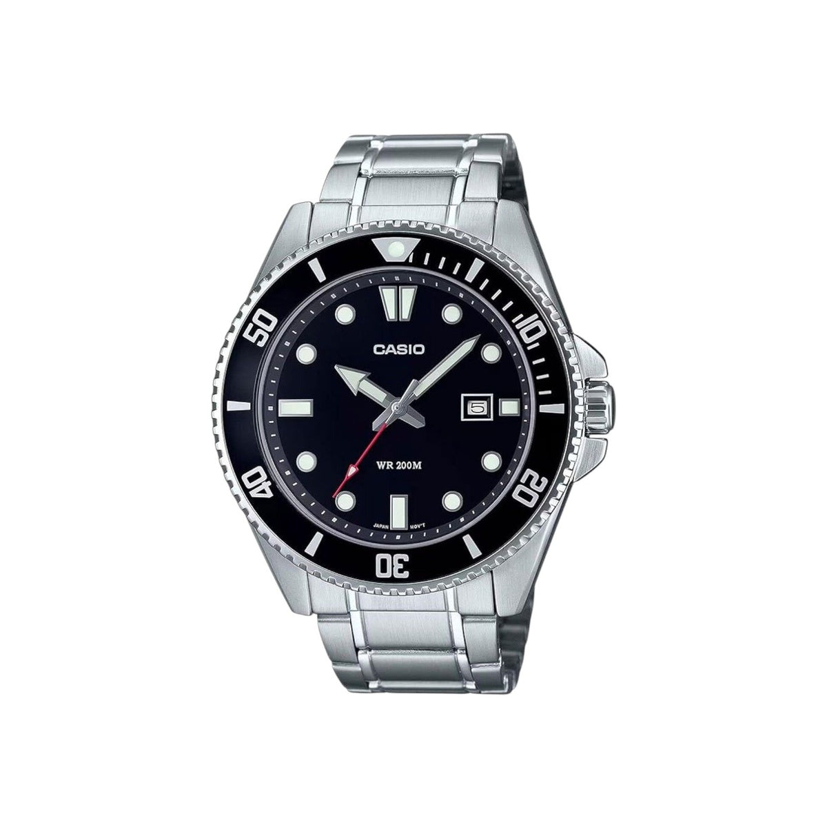 Casio MDV107D-1A1 Analog Silver Strap Unisex Adult Watch, Black…