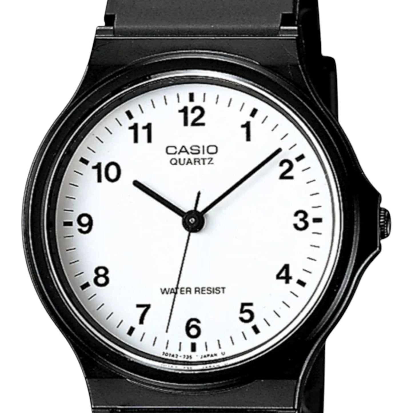 Casio MQ-24-7B Mens Analogue Watch Black Resin Band White Dial Classic Style