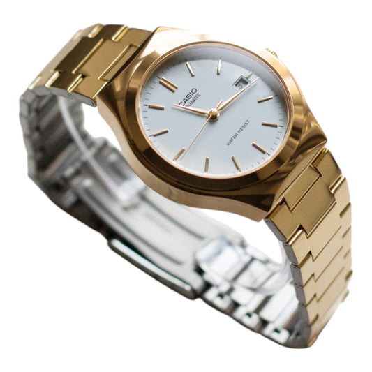 Casio MTP-1170N-7A Gold Tone Stainless Steel Analog Dress Watch Men 40.5mm
