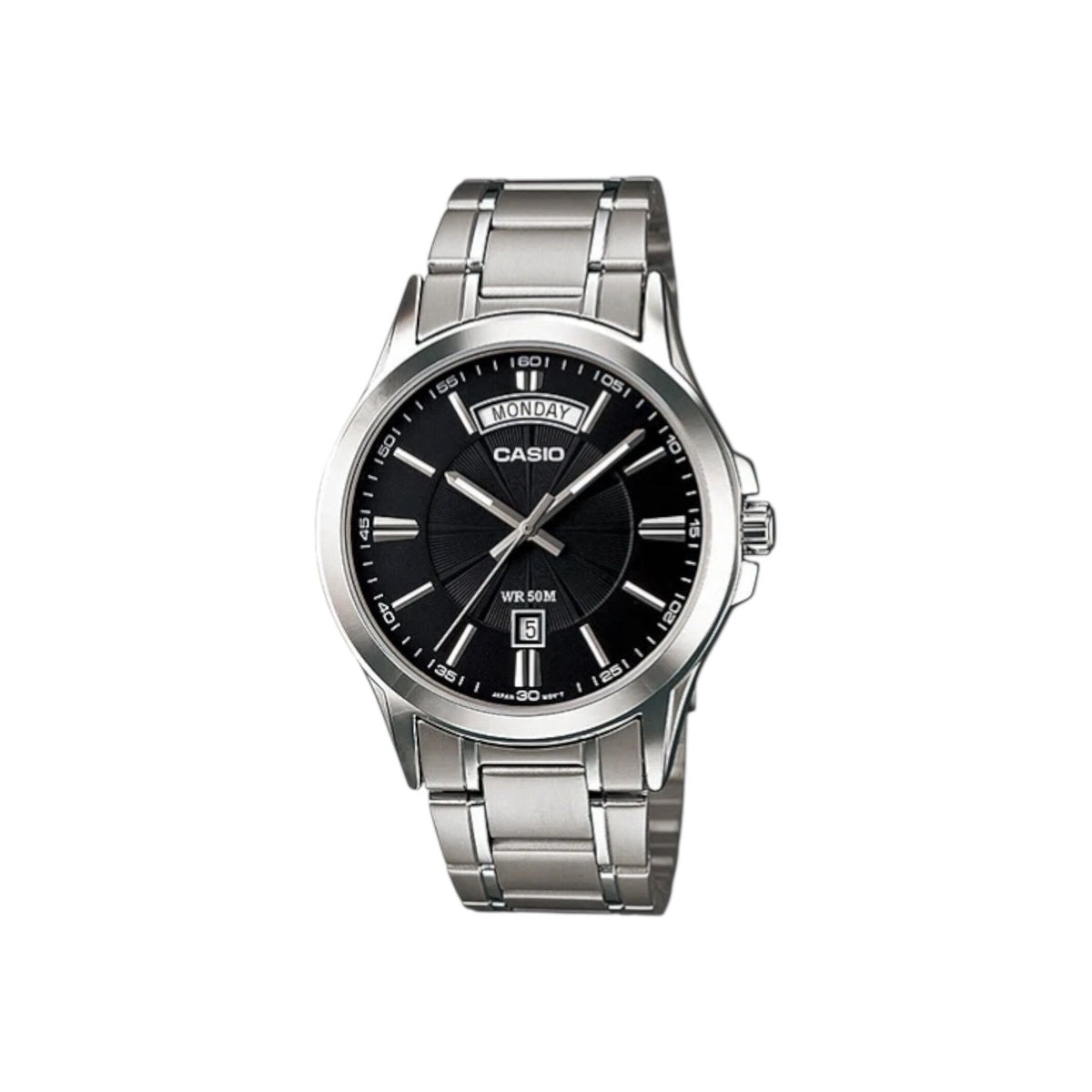 Casio MTP1381D-1A Analog Silver Strap Unisex Adult Watch, Black…