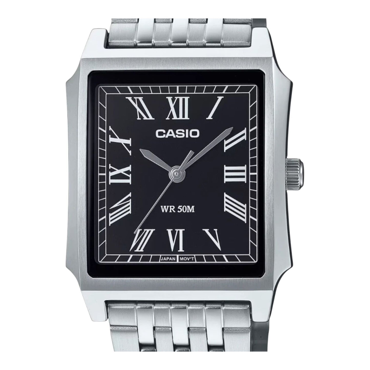 Casio MTP-B190D-1BV Mens Watch Black Dial Stainless Steel 50M Water Resistant