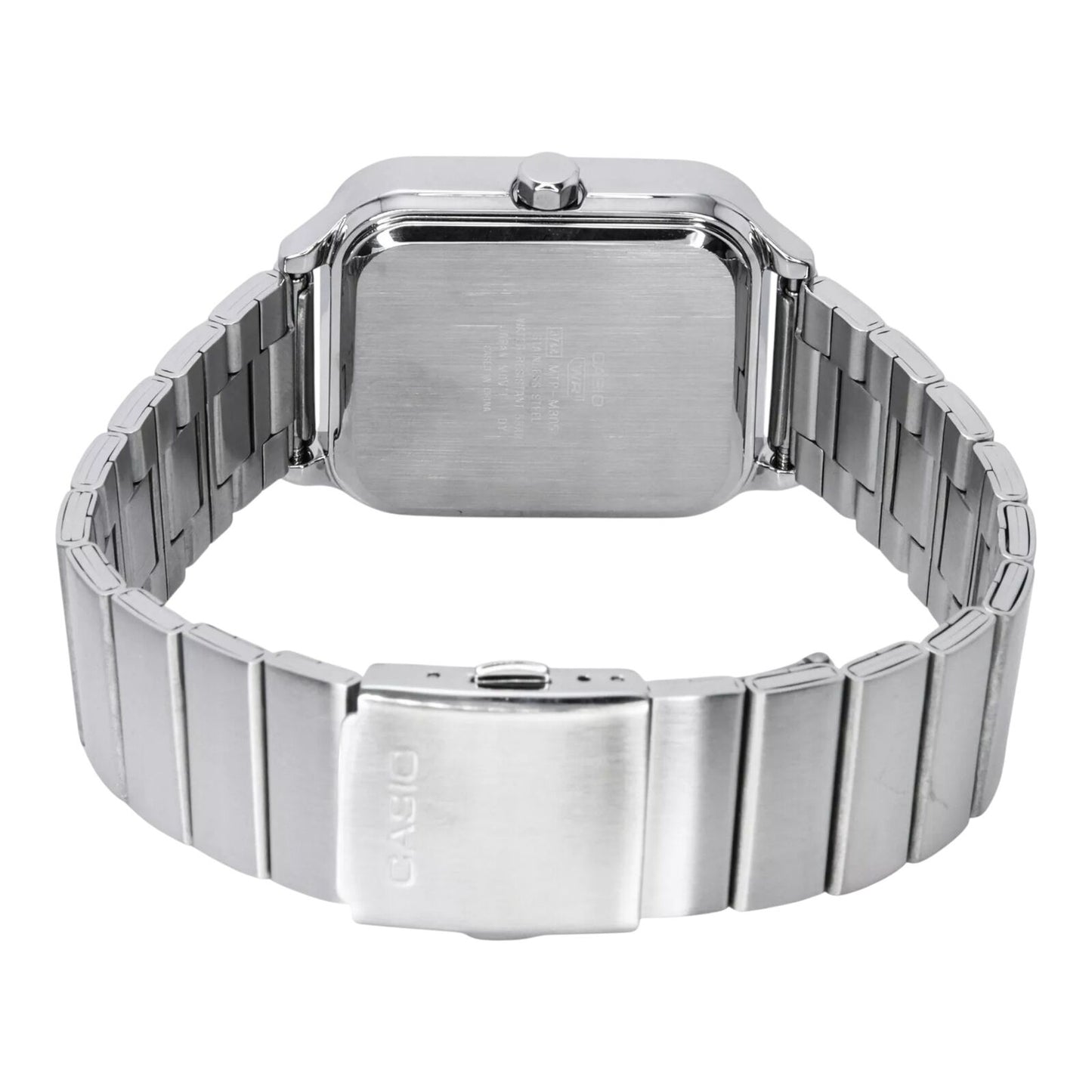 Casio MTP-M305D-1AV Mens Watch Black Dial Moonphase Day Date Steel 50M Water