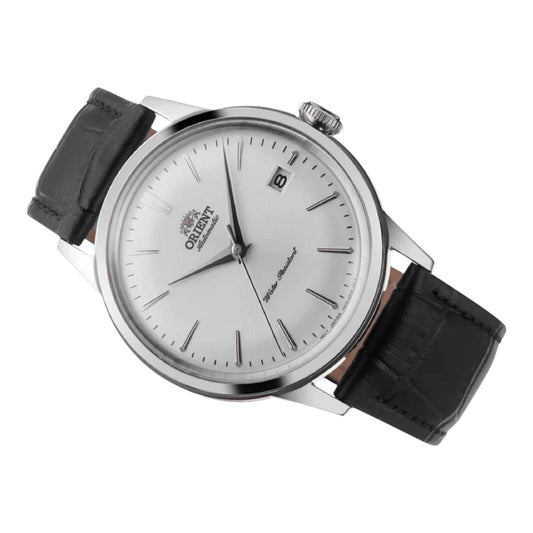 Orient Mens Automatic 38mm Classic Watch Leather Strap Grey Dial RA-AC0M03S10B