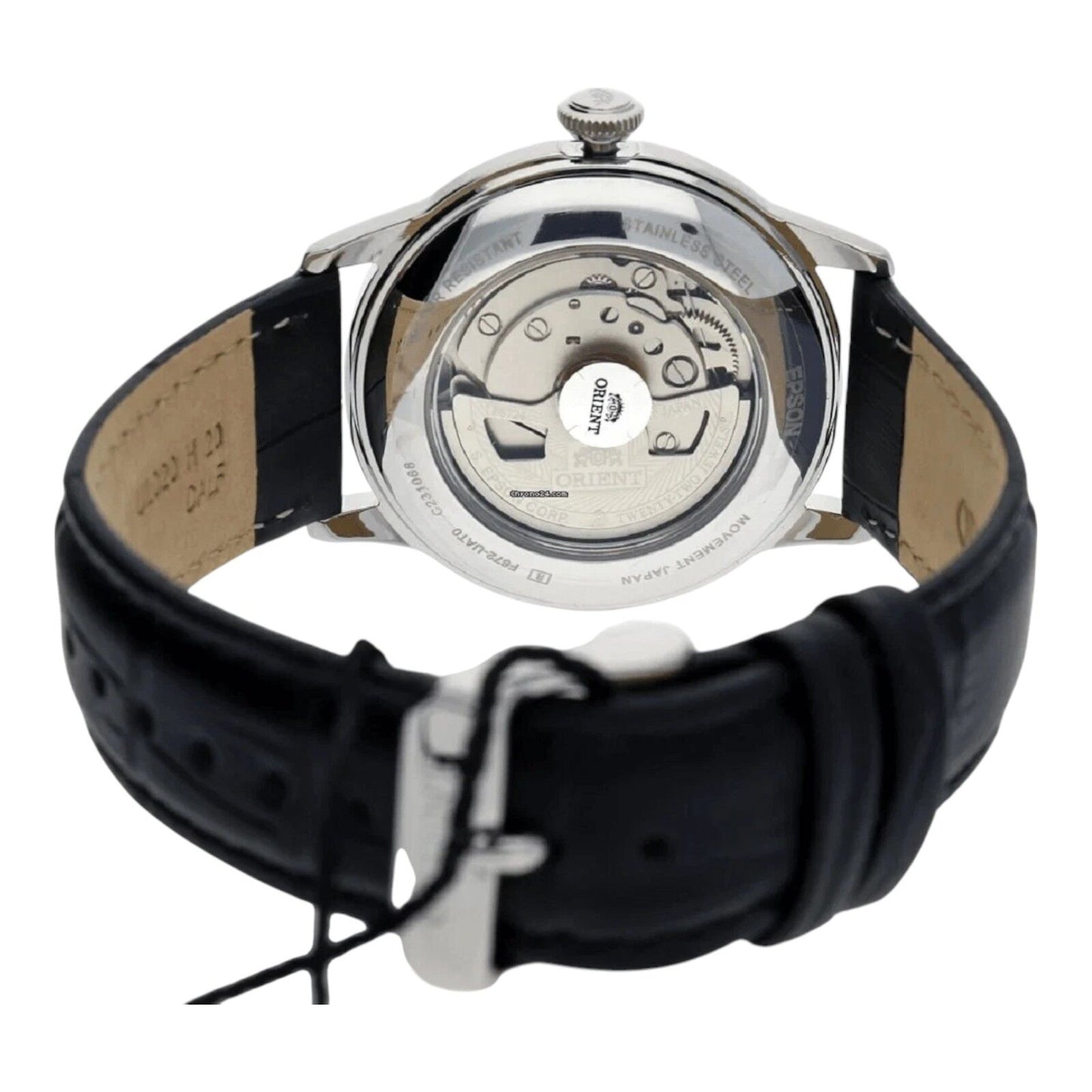 Orient Mens Automatic 38mm Classic Watch Leather Strap Grey Dial RA-AC0M03S10B