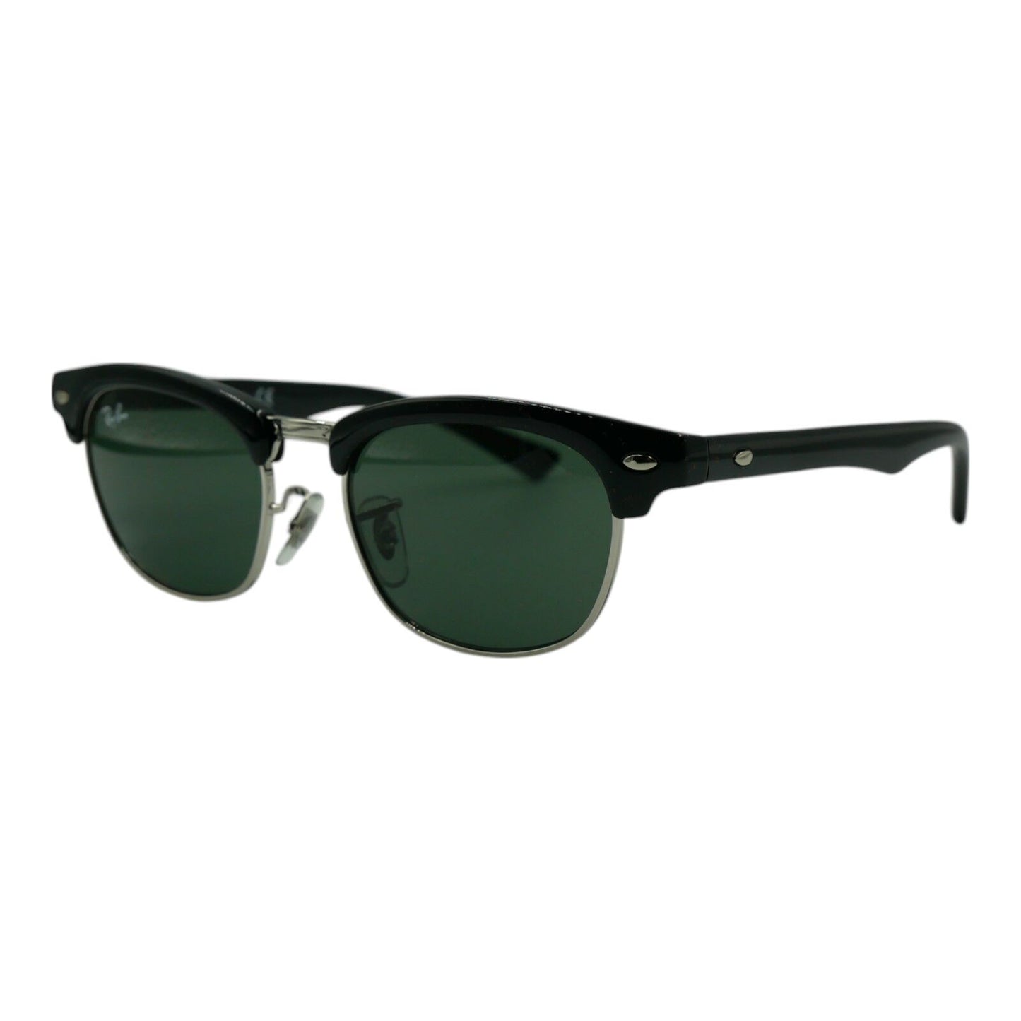 Ray-Ban Clubmaster RJ9050 Kids Sunglasses Black Frame Green Lens 45mm Junior