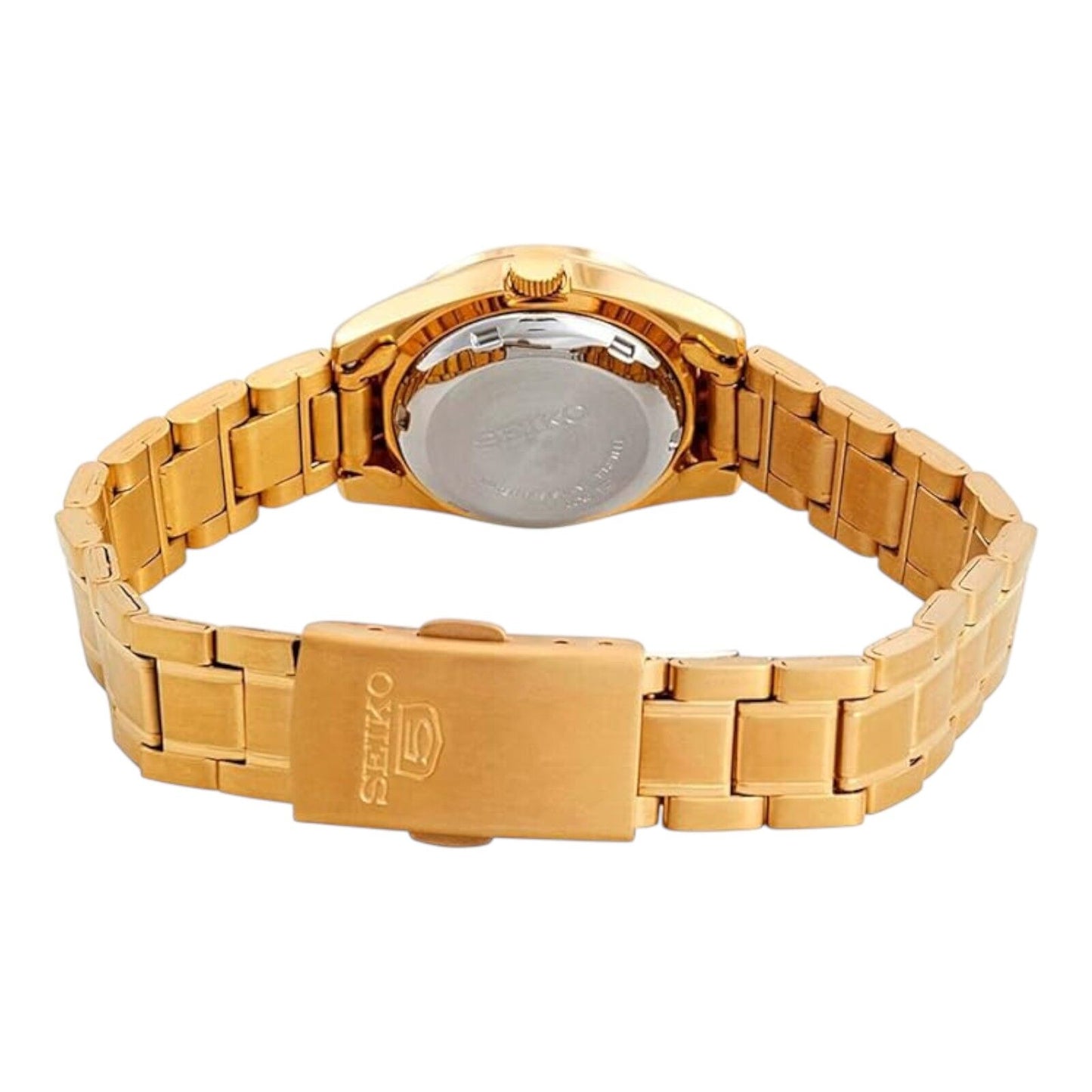 Seiko SYMK30K1 Women’s Automatic Gold Stainless Steel Watch White Dial 25mm