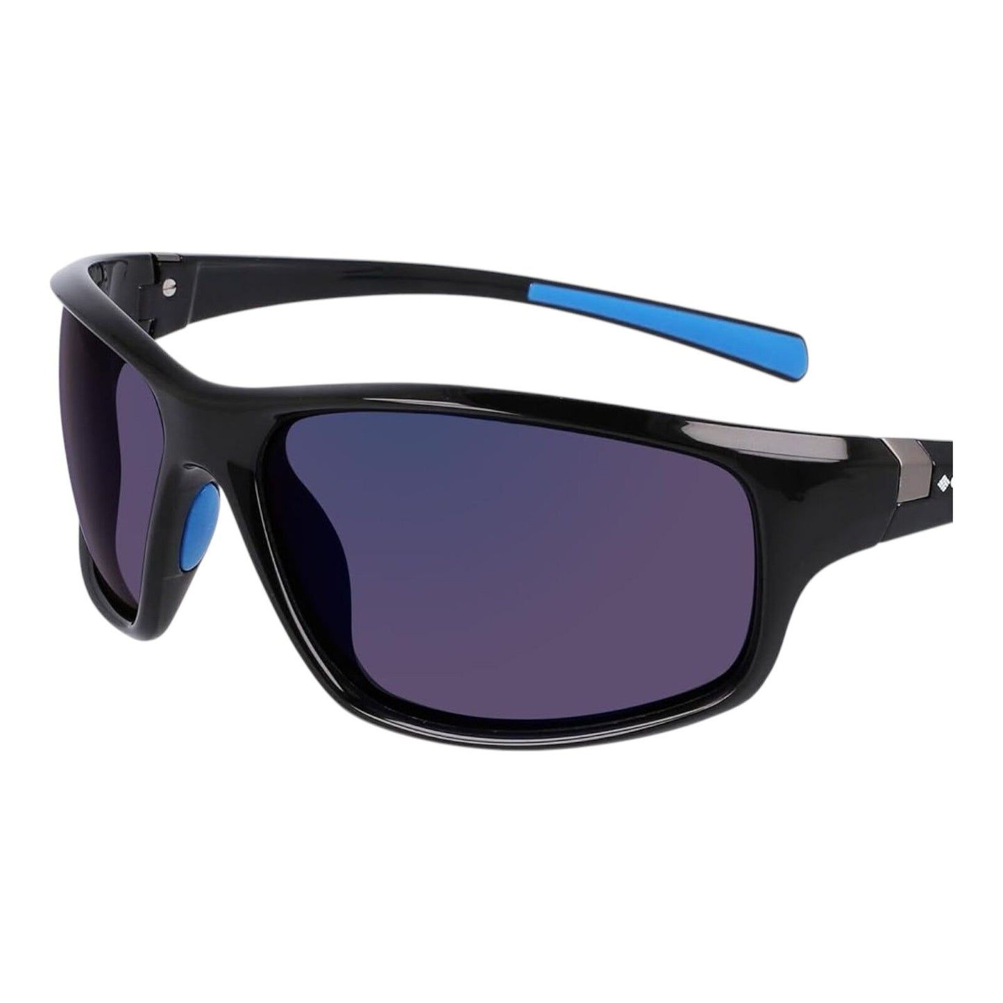 Columbia Slick Creek Men’s Rectangular Sunglasses Black Blue Polarised