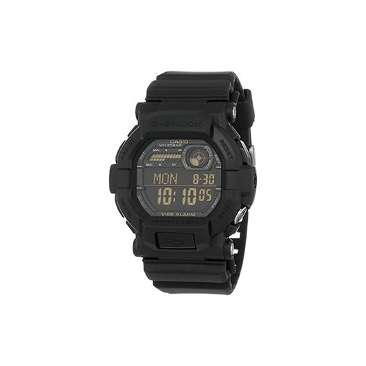 G-SHOCK GD350-1B Mens Black Digital Watch with Black Band