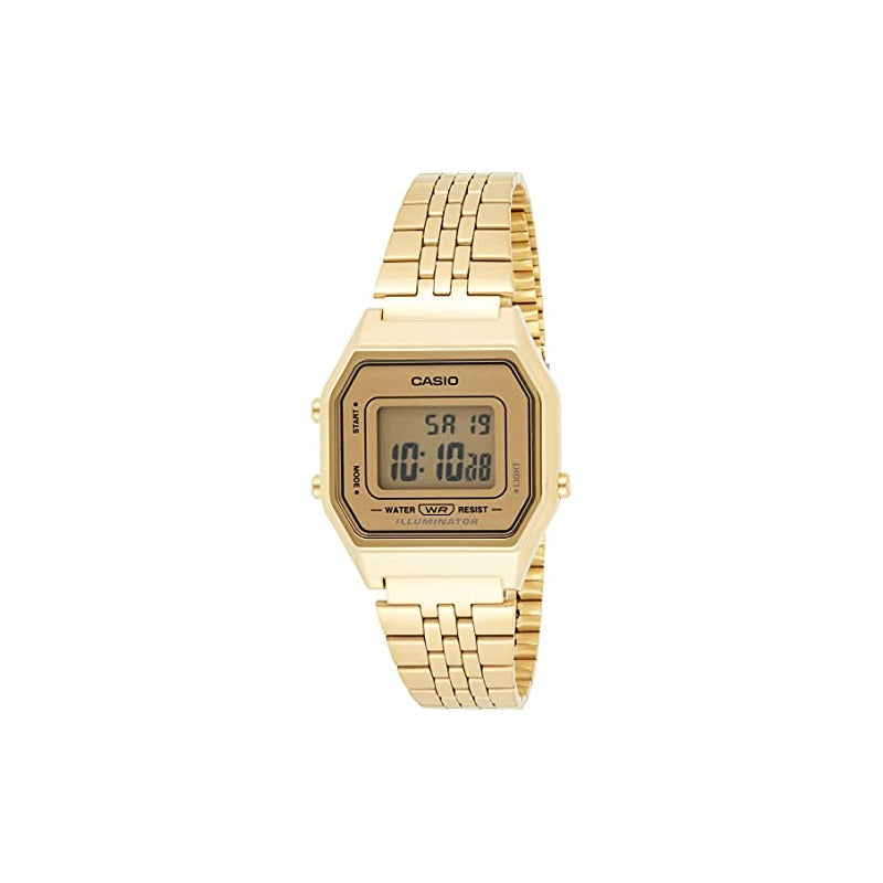 Casio LA680WGA-9D Gold Band Women's Digital Watch, Gold Dial, 33.5 ×…