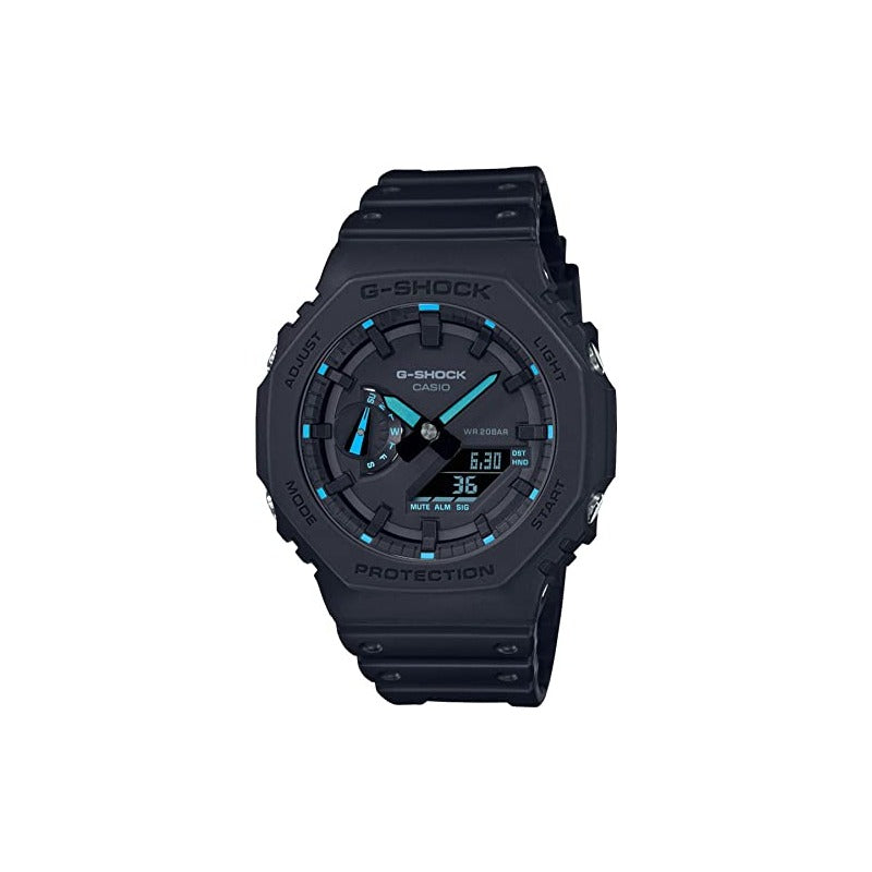 G-SHOCK Men's GA2100-1A2 Analog-Digital Watch, Black/Neon