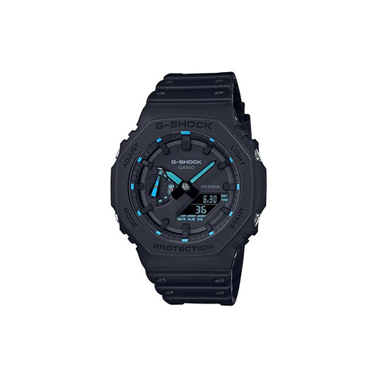 G-SHOCK Men's GA2100-1A2 Analog-Digital Watch, Black/Neon