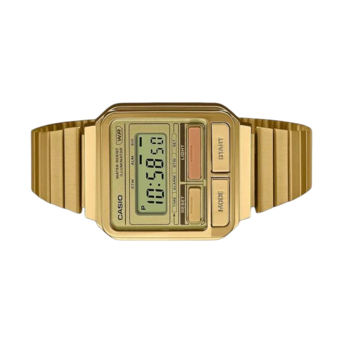 Casio Vintage Digital Gold Ion Plated Stainless Steel A120WEG-9A Unisex Watch
