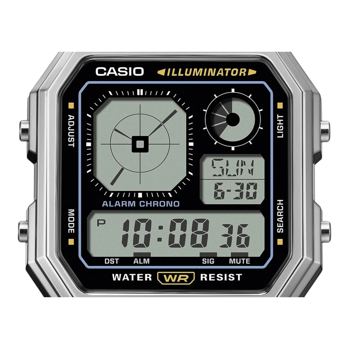 Casio A130WE-1A Mens Digital Watch Stainless Steel Retro World...