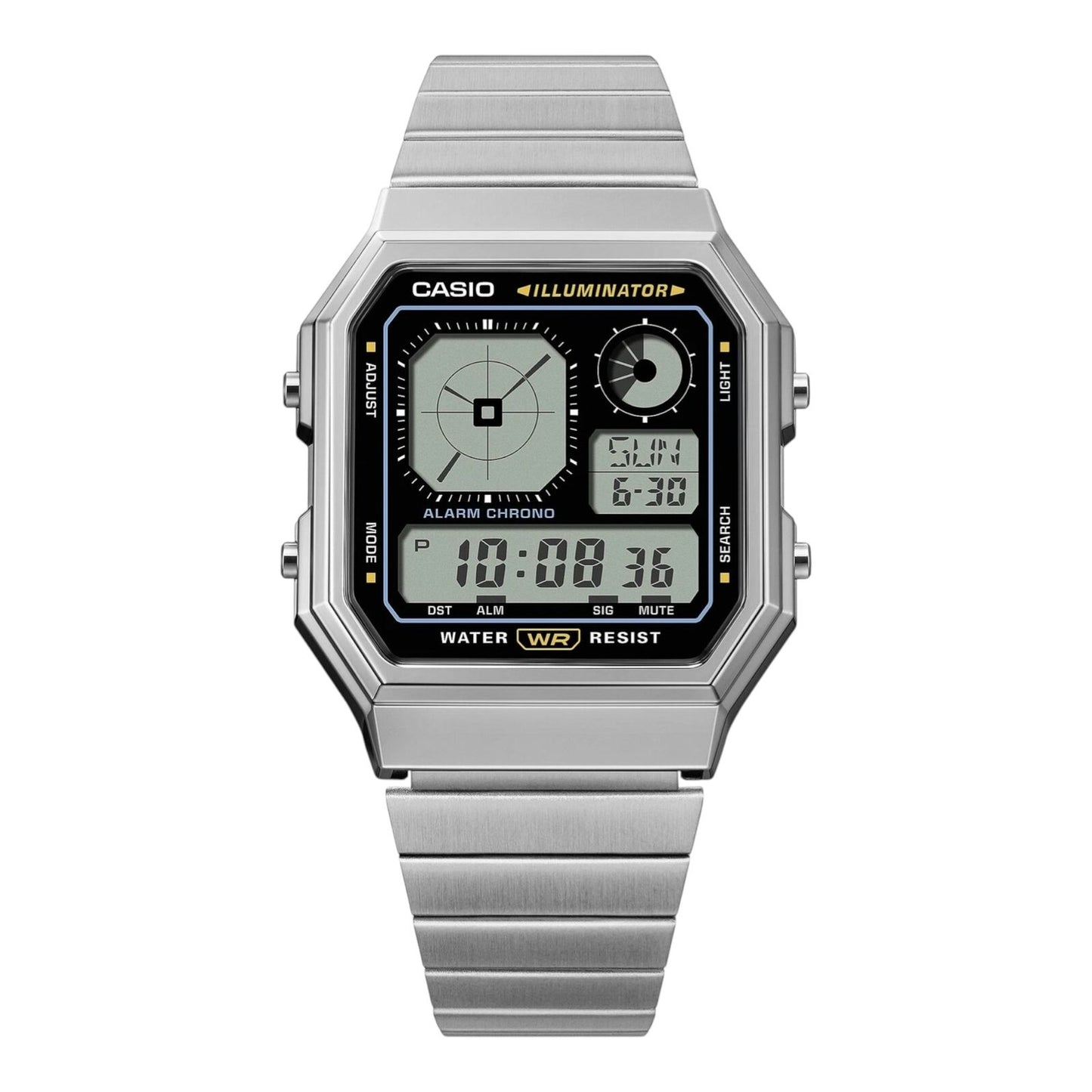 Casio A130WE-1A Mens Digital Watch Stainless Steel Retro World...