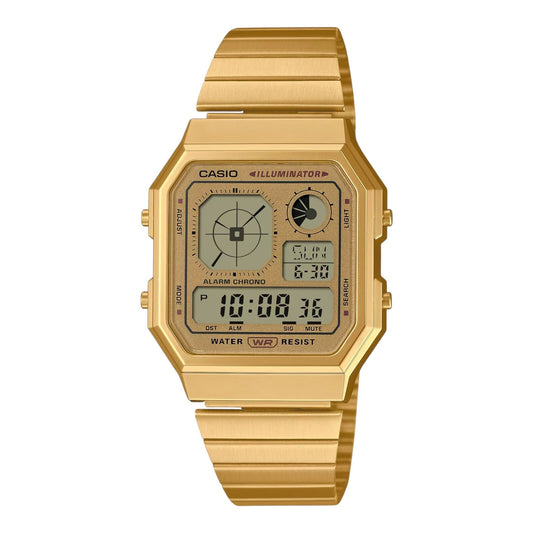 Casio A130WEG-9A Mens Digital Watch Gold Stainless Steel World...