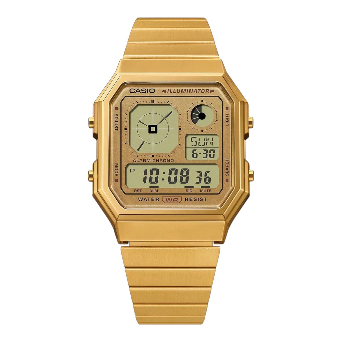 Casio A130WEG-9A Mens Digital Watch Gold Stainless Steel World...