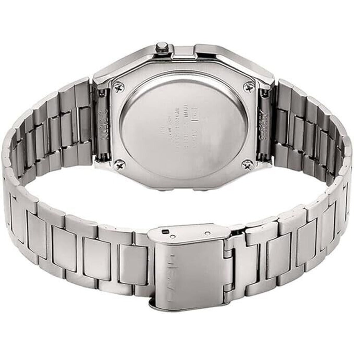 Casio A158WA-1 Unisex Watch With Stainless Steel Band Alarm AU...