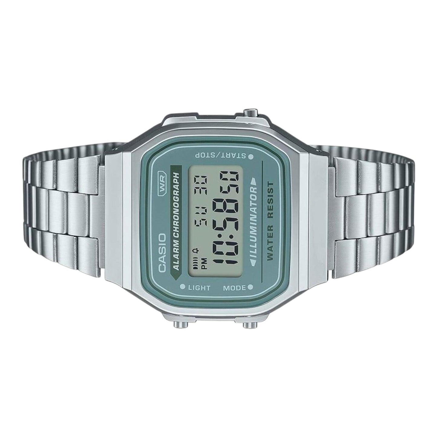 Casio A168WA-3AYDF Silver Digital Watch EL Light Alarm Stopwatch Unisex Retro