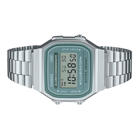 Casio A168WA-3AYDF Silver Digital Watch EL Light Alarm Stopwatch Unisex Retro