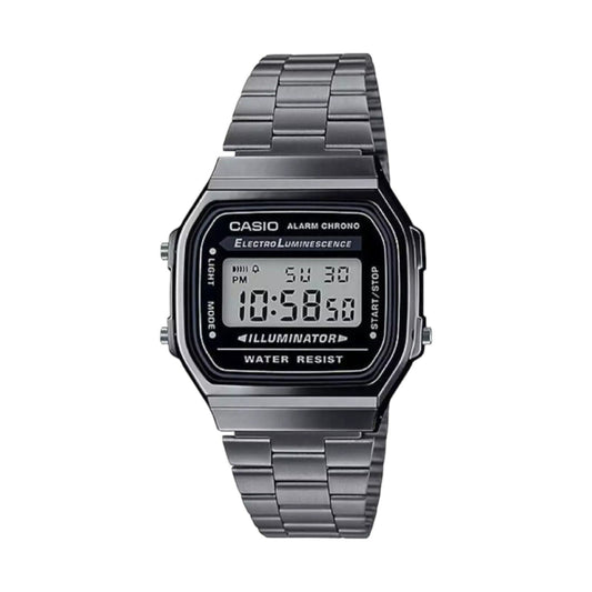 Casio Standard Digital Grey Stainless Steel Strap Watch Unisex A168WGG-1ADF-P