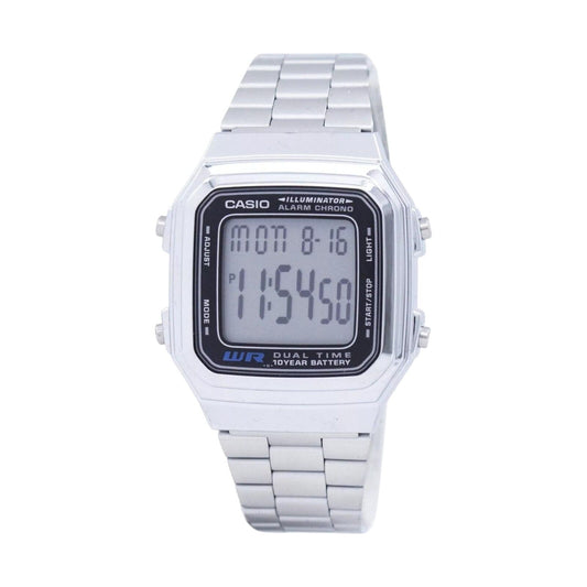 Casio Quartz Dress A178WA-1ADF Splash Resistant Men's Watch