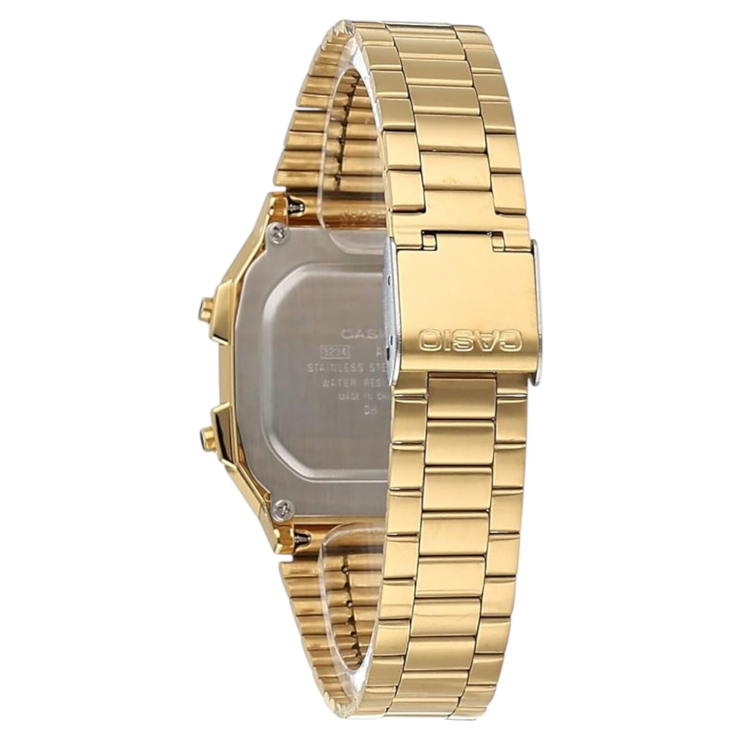 Casio A178WGA-1A Mens Digital Watch Gold Stainless Steel Alarm LED